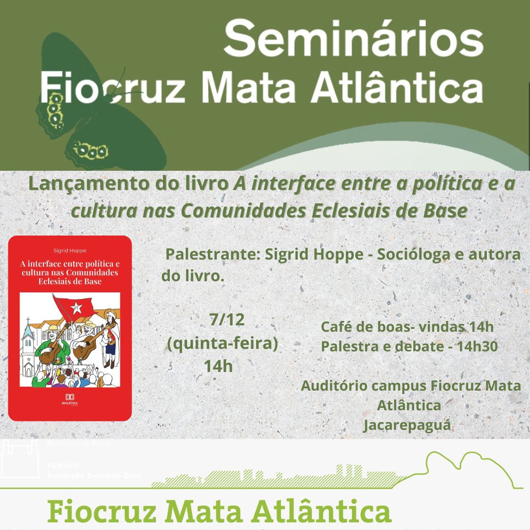 Fiocruz Mata Atlântica promove lançamento de livro que traz estudo sobre as Comunidades Eclesiais de Base